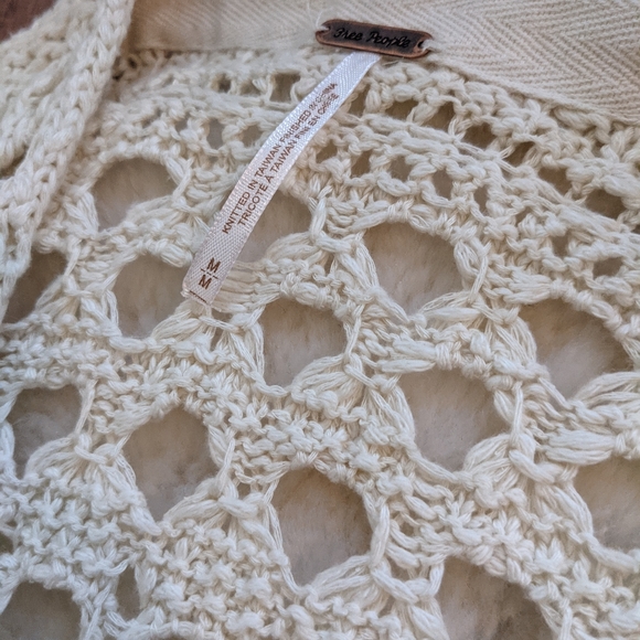 Pls see copy listing / Free people crochet duster sweet talker cardi - Picture 6 of 11